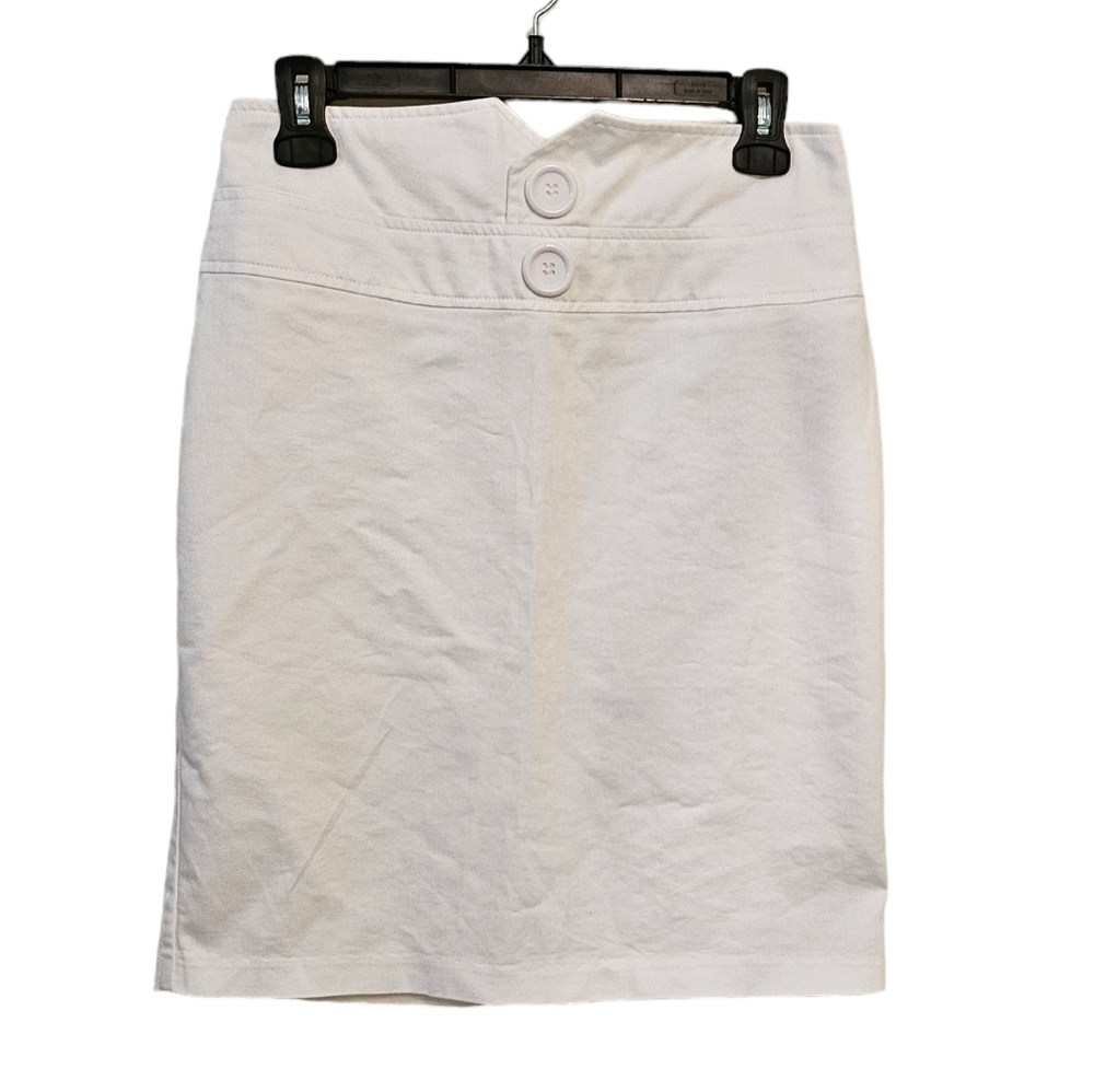 Joe Benbasset Pencil Skirt White 97% Cotton 3% Spandex Size 7